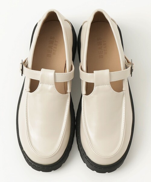 BEAMS HEART（ビームスハート）の「Tストラップ付 モカシン（モカシン/デッキシューズ・レディース・ワイン/ブラック/ホワイト系その他5・LARGE/MEDIUM/SMALL）」の8枚目の写真