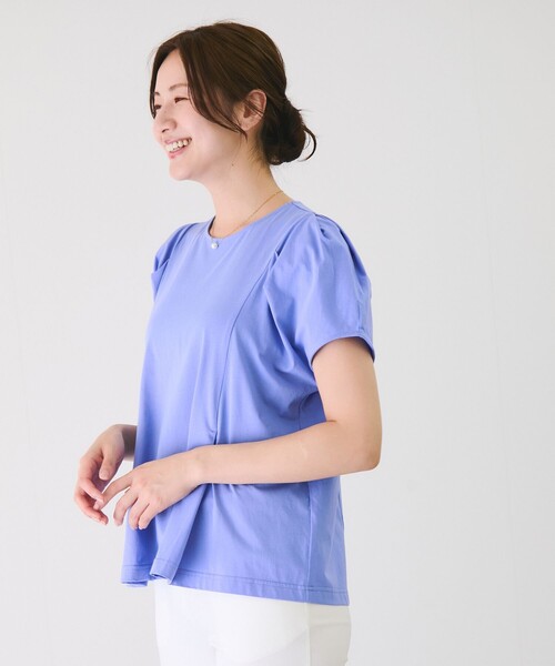 Jayro（ジャイロ）の「コットン天竺プルオーバー（Tシャツ/カットソー・レディース・ブラック/サックスブルー/ホワイト・M）」の20枚目の写真