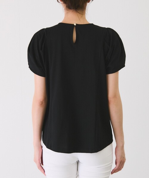 Jayro（ジャイロ）の「コットン天竺プルオーバー（Tシャツ/カットソー・レディース・ブラック/サックスブルー/ホワイト・M）」の9枚目の写真