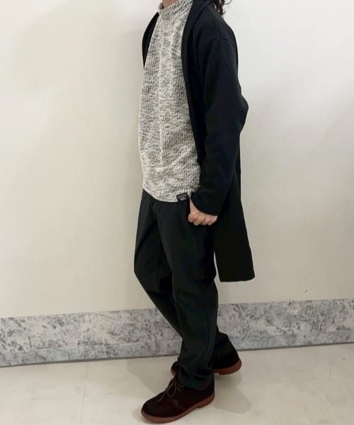 Mossimo（モッシモ）の「MOSSIMO ポンチショールカーディガン【ユニセックス】（カーディガン/ボレロ・メンズ・ブラック/チャコールグレー・L/M/S/XL）」の10枚目の写真