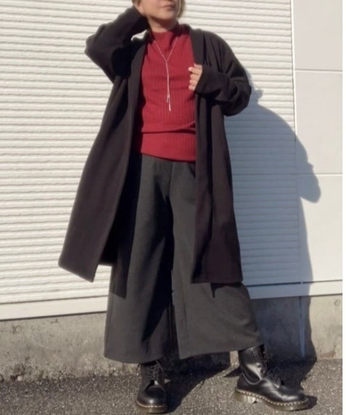 Mossimo（モッシモ）の「MOSSIMO ポンチショールカーディガン【ユニセックス】（カーディガン/ボレロ・メンズ・ブラック/チャコールグレー・L/M/S/XL）」の8枚目の写真