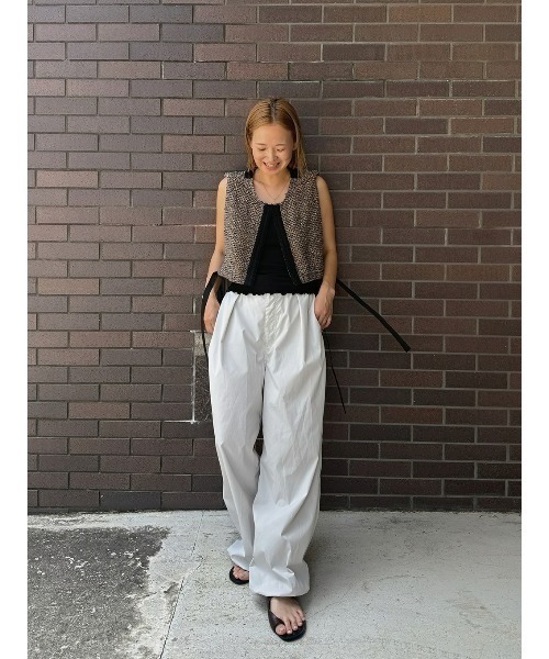 FILMY WIDE STRAIGHT PANTS（スラックス）｜ELCHELE（エルチェレ