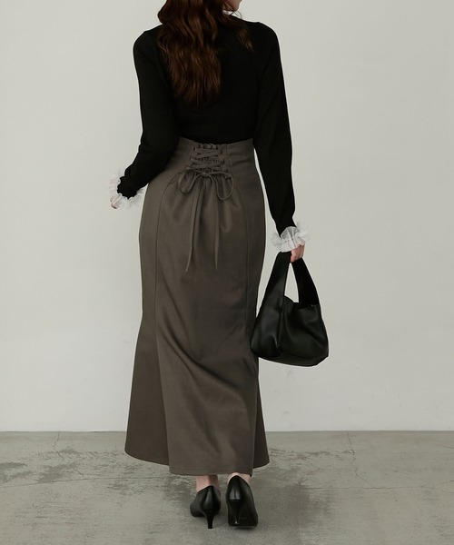 Cherir Mignon(シェリルミニョン)の「【Cherir Mignon】袖チュールフリルニットプルオーバー(ニット/セーター・レディース・ブラック/アイボリー・FREE)」の19枚目の写真