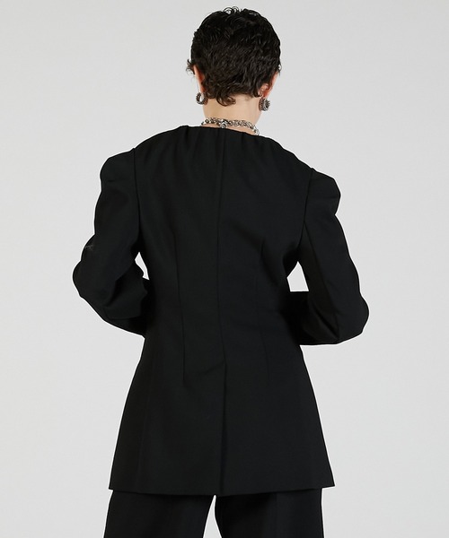 PRANK PROJECT（プランクプロジェクト）の「スクエアネックジャケット / Square neck jacket（その他アウター・レディース・ブラック/グレー・FREE）」の22枚目の写真