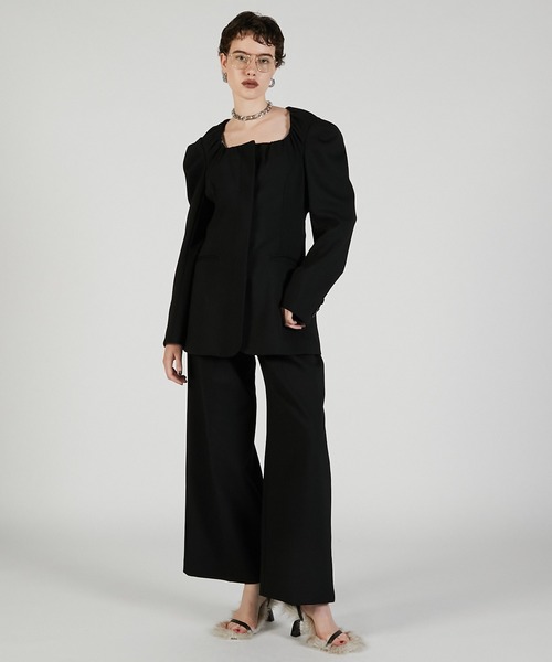 PRANK PROJECT（プランクプロジェクト）の「スクエアネックジャケット / Square neck jacket（その他アウター・レディース・ブラック/グレー・FREE）」の7枚目の写真