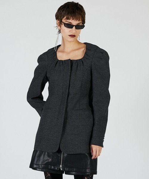 スクエアネックジャケット / Square neck jacket（その他アウター