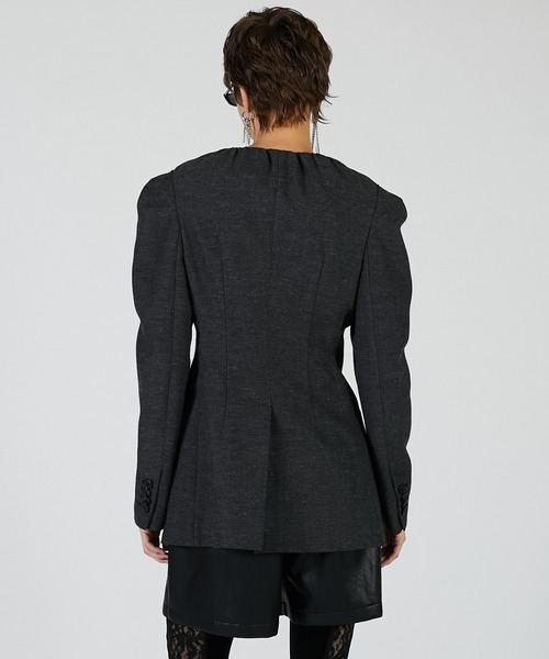 PRANK PROJECT（プランクプロジェクト）の「スクエアネックジャケット / Square neck jacket（その他アウター・レディース・ブラック/グレー・FREE）」の18枚目の写真