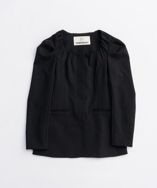 PRANK PROJECT（プランクプロジェクト）の「スクエアネックジャケット / Square neck jacket（その他アウター・レディース・ブラック/グレー・FREE）」の16枚目の写真