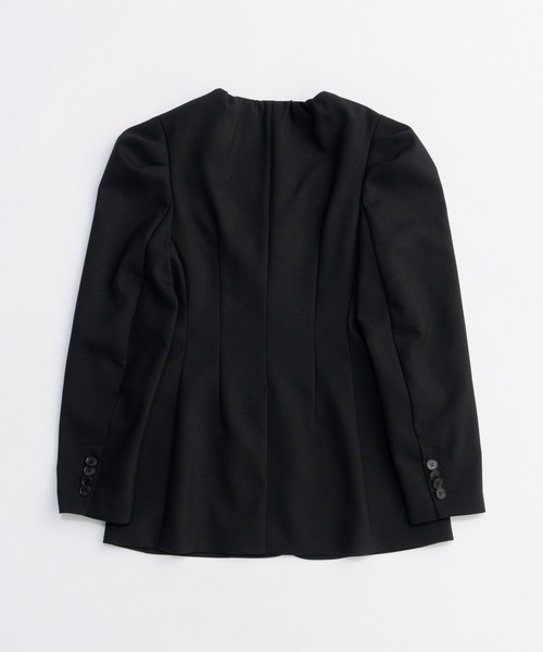 PRANK PROJECT（プランクプロジェクト）の「スクエアネックジャケット / Square neck jacket（その他アウター・レディース・ブラック/グレー・FREE）」の15枚目の写真