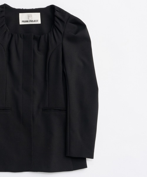 PRANK PROJECT（プランクプロジェクト）の「スクエアネックジャケット / Square neck jacket（その他アウター・レディース・ブラック/グレー・FREE）」の12枚目の写真