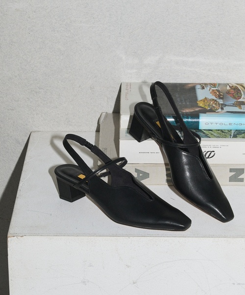 GRISE（グリーズ）の「《追加》GRISE4cmナロースクエアウェーブスリングバック（パンプス・レディース・ボルドー/アイボリー/ブラック/ブラウン・25cm/24.5cm/24cm/23.5cm/23cm/22.5cm/22cm）」の3枚目の写真