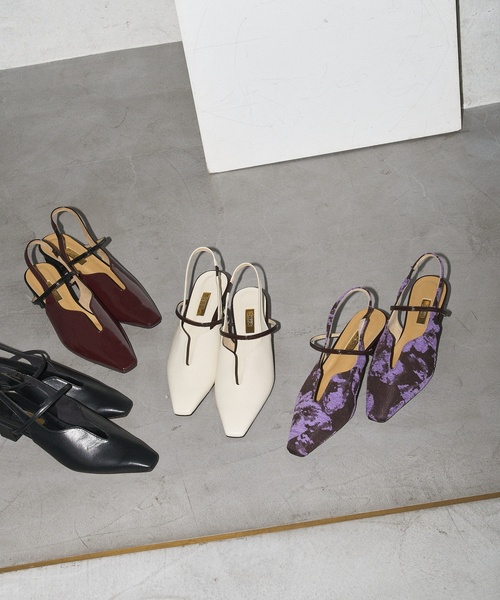 GRISE（グリーズ）の「《追加》GRISE4cmナロースクエアウェーブスリングバック（パンプス・レディース・ボルドー/アイボリー/ブラック/ブラウン・25cm/24.5cm/24cm/23.5cm/23cm/22.5cm/22cm）」の5枚目の写真