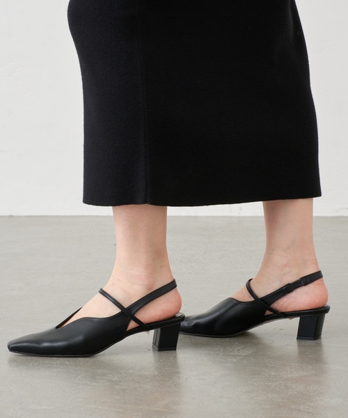 GRISE（グリーズ）の「《追加》GRISE4cmナロースクエアウェーブスリングバック（パンプス・レディース・ボルドー/アイボリー/ブラック/ブラウン・25cm/24.5cm/24cm/23.5cm/23cm/22.5cm/22cm）」の12枚目の写真