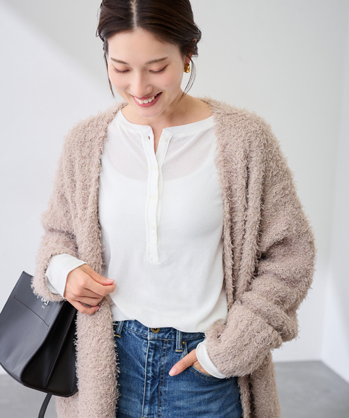 【試着のみ】framework フレームワーク サーフニットヘンリーtee FRAMeWORK tシャツ 「追加」サーフニットヘンリーTee レディース