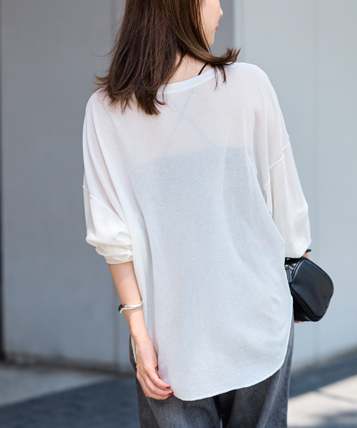 【試着のみ】framework フレームワーク サーフニットヘンリーtee FRAMeWORK tシャツ 「追加」サーフニットヘンリーTee レディース