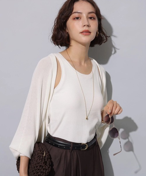 ツィディーニットアルページュストーリー shiny tweed knit jacket │【公式通販】Arpege story
