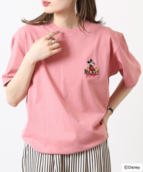 Disney(ディズニー)の「ATELANE ANTIBAL Disney ミッキーマウス ワンポイント刺繍ベーシックサイズTEE(Tシャツ/カットソー・メンズ・ピンク/ベージュ/ネイビー/ホワイト系1/ホワイト系2/ホワイト系3/グレー/ブラック・L/M/XL)」の17枚目の写真