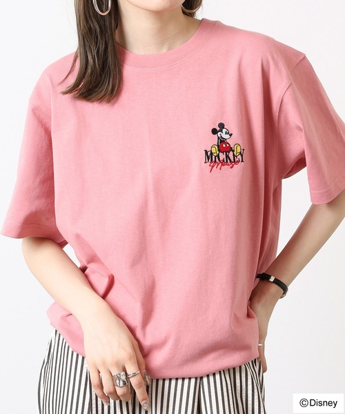 Disney(ディズニー)の「ATELANE ANTIBAL Disney ミッキーマウス ワンポイント刺繍ベーシックサイズTEE(Tシャツ/カットソー・メンズ・ピンク/ベージュ/ネイビー/ホワイト系1/ホワイト系2/ホワイト系3/グレー/ブラック・L/M/XL)」の18枚目の写真