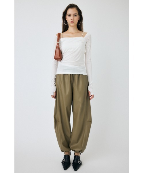 SQUARE NECK GATHER トップス（Tシャツ/カットソー）｜MOUSSY