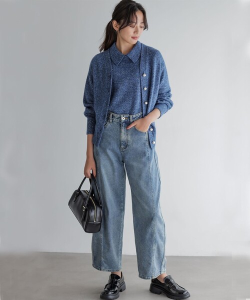 組曲（クミキョク）の「ライトデニムカーブパンツ（デニムパンツ・レディース・ブルー系・1/2/3）」の19枚目の写真