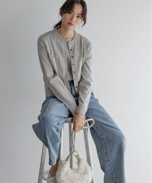 組曲（クミキョク）の「ライトデニムカーブパンツ（デニムパンツ・レディース・ブルー系・1/2/3）」の15枚目の写真