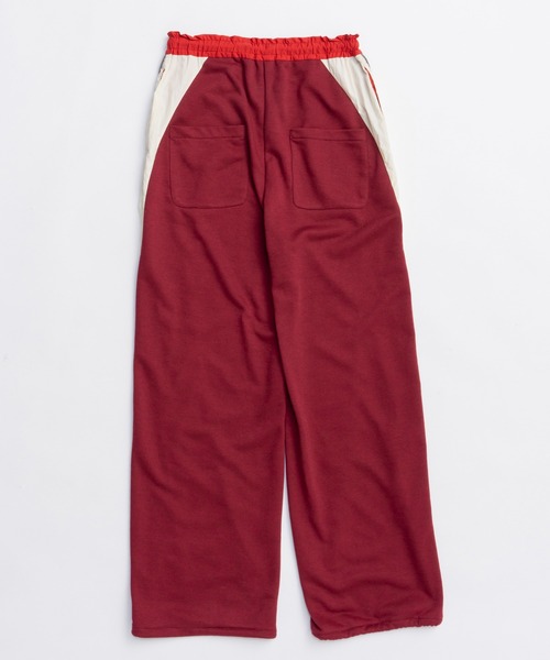 MAISON SPECIAL（メゾンスペシャル）の「Nylon Docking Jersey Pants/ナイロンドッキングジャージパンツ（スウェットパンツ・レディース・レッド/アイボリー/ブラック・38/36）」の20枚目の写真