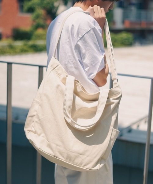THRASHER(スラッシャー)の「【THRASHER/スラッシャー】Tote Shoulder L 2WAY ショルダーバッグ トートバッグ キャンバス 大容量(ショルダーバッグ・メンズ・オフホワイト・FREE)」の5枚目の写真