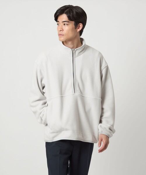 GOAT＞フリース ハーフジップ プルオーバー（スウェット）｜green