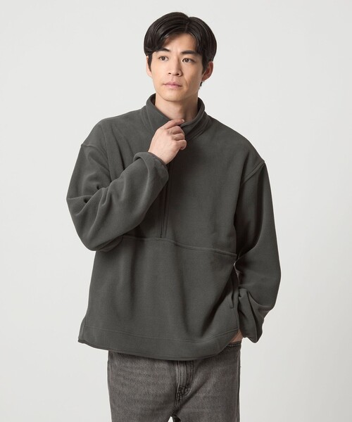 GOAT＞フリース ハーフジップ プルオーバー（スウェット