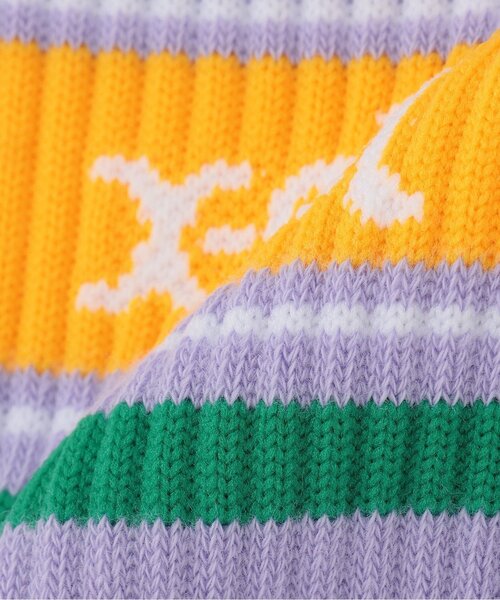 X-girl Stages(エックスガールステージス)の「ラインロゴリブクルーソックス(ソックス/靴下・キッズ・ブラック/ラベンダー/オフホワイト・13-15cm/19-21cm/17-19cm/15-17cm)」の5枚目の写真