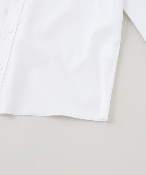 sulvam（サルバム）の「SULVAM / サルバム ダイエリアシンメトリーシャツ / MW-B01-001（シャツ/ブラウス・メンズ・ブラック/ホワイト・MEDIUM）」の6枚目の写真