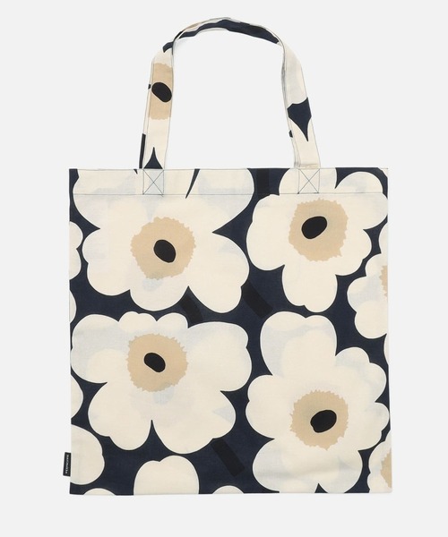 marimekko（マリメッコ）の「Pieni Unikko / tote bag  44x43 cm（トートバッグ・レディース・ホワイト×ネイビー・FREE）」の3枚目の写真