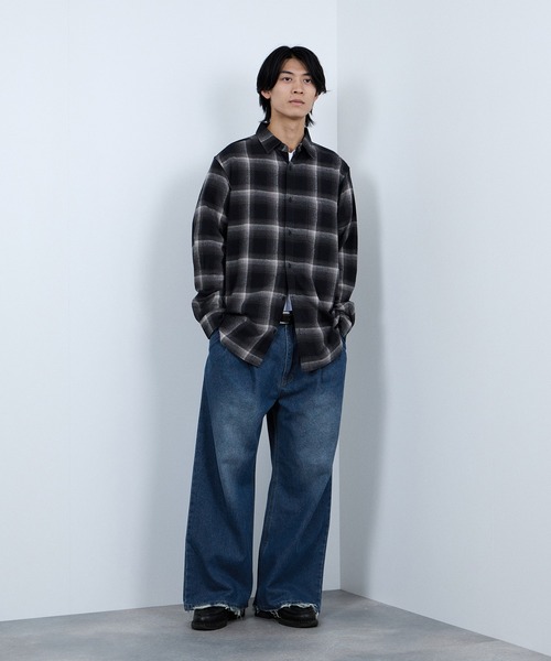 Mac-House（マックハウス）の「デニムツータックワイドパンツ（デニムパンツ・メンズ・ブルー/ブラウン/ブラック・L/S/M）」の14枚目の写真
