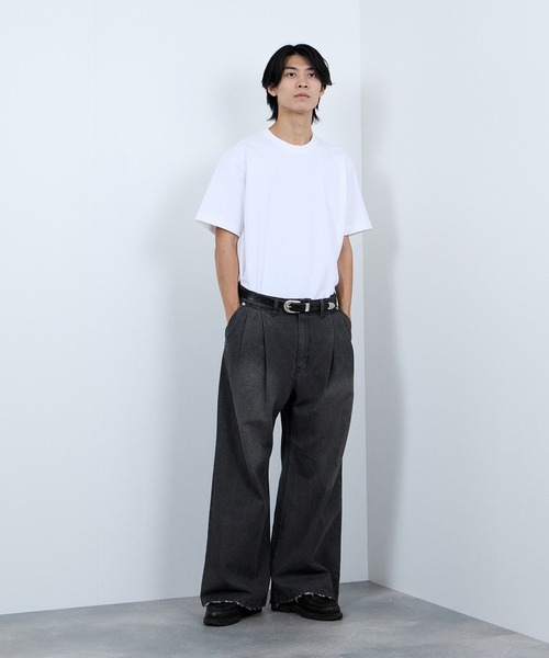 Mac-House（マックハウス）の「デニムツータックワイドパンツ（デニムパンツ・メンズ・ブルー/ブラウン/ブラック・L/S/M）」の16枚目の写真