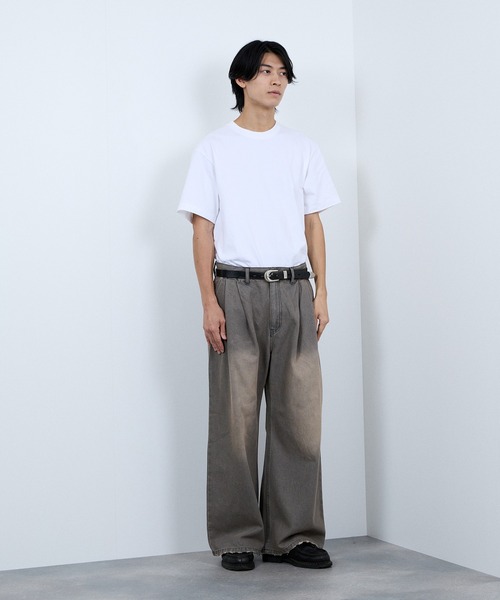 Mac-House（マックハウス）の「デニムツータックワイドパンツ（デニムパンツ・メンズ・ブルー/ブラウン/ブラック・L/S/M）」の18枚目の写真
