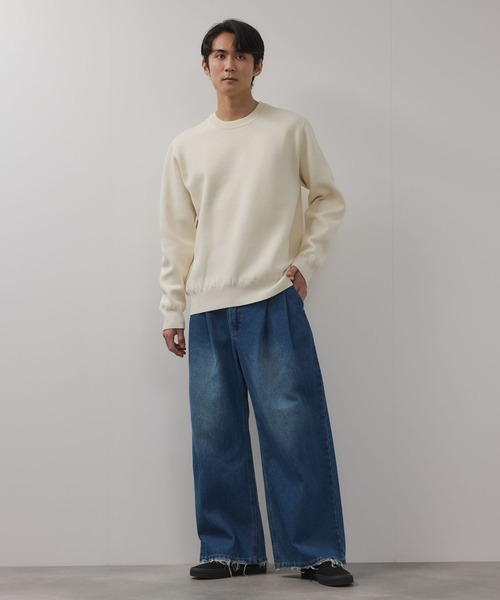 Mac-House（マックハウス）の「デニムツータックワイドパンツ（デニムパンツ・メンズ・ブルー/ブラウン/ブラック・L/S/M）」の20枚目の写真