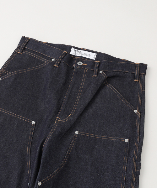 Dairiku ペイントデニム 29インチ DAIRIKU(ダイリク) VINTAGE WASHED PAINTER DENIM WIDE PANTS