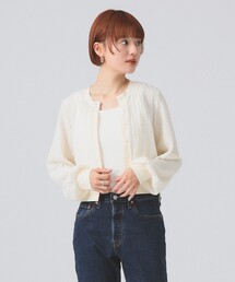 Ray BEAMS | レース ジャカード クルーネック カーディガン(Tシャツ/カットソー)