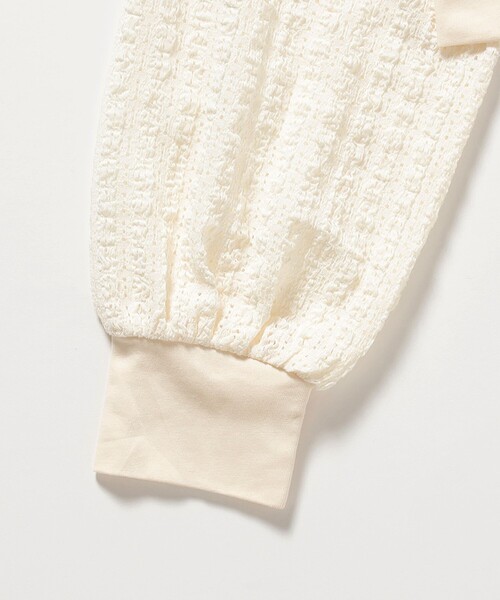 Ray BEAMS（レイビームス）の「レース ジャカード クルーネック カーディガン（Tシャツ/カットソー・レディース・ブラック/オフホワイト・ONE SIZE）」の20枚目の写真