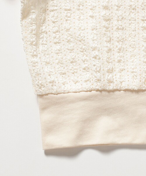 Ray BEAMS（レイビームス）の「レース ジャカード クルーネック カーディガン（Tシャツ/カットソー・レディース・ブラック/オフホワイト・ONE SIZE）」の19枚目の写真