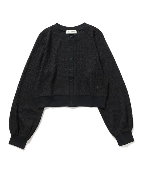 Ray BEAMS（レイビームス）の「レース ジャカード クルーネック カーディガン（Tシャツ/カットソー・レディース・ブラック/オフホワイト・ONE SIZE）」の16枚目の写真