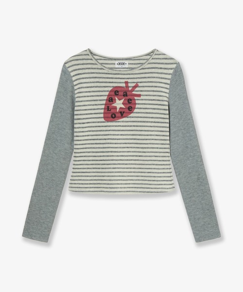 トップス AEAE STRAWBERRY TEE(GREY) STRAWBERRY TEE（Tシャツ/カットソー）｜aeae（エーイーエーイー）の