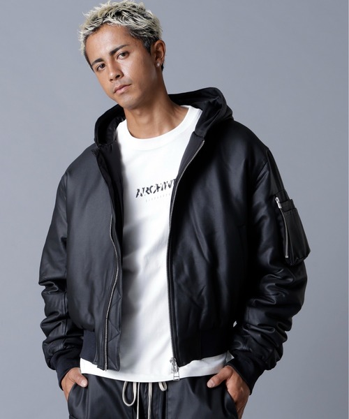 DANKE SCHON(ダンケシェーン)の「DankeSchon/ダンケシェーン/COATING HOOD MA-1(MA-1・メンズ・ブラック・S/M/L)」の2枚目の写真
