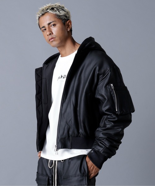 DANKE SCHON(ダンケシェーン)の「DankeSchon/ダンケシェーン/COATING HOOD MA-1(MA-1・メンズ・ブラック・S/M/L)」の5枚目の写真