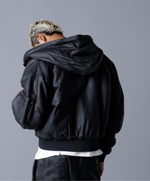 DANKE SCHON(ダンケシェーン)の「DankeSchon/ダンケシェーン/COATING HOOD MA-1(MA-1・メンズ・ブラック・S/M/L)」の6枚目の写真