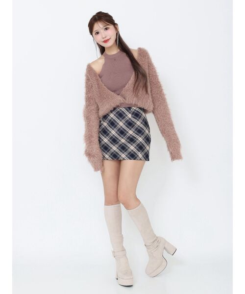 EATME(イートミー)の「カシュクールドッキングニットTOP(ニット/セーター・レディース・ブラウン/オフホワイト/ブラック・FREE)」の8枚目の写真