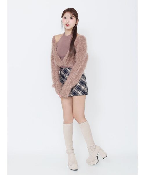 EATME(イートミー)の「カシュクールドッキングニットTOP(ニット/セーター・レディース・ブラウン/オフホワイト/ブラック・FREE)」の9枚目の写真