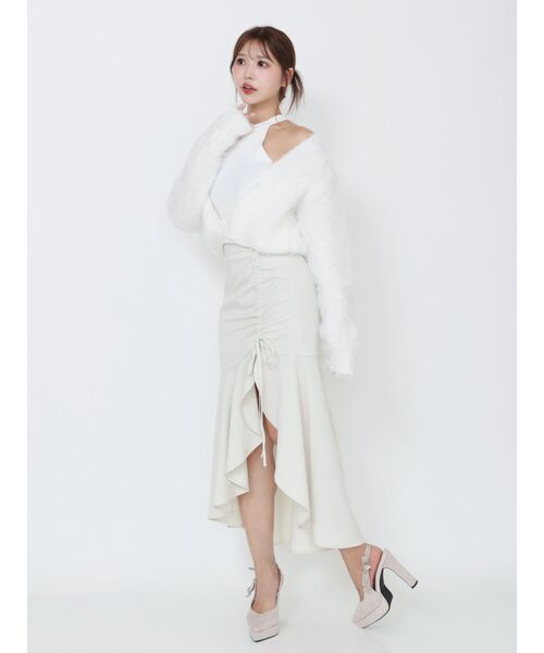 EATME(イートミー)の「カシュクールドッキングニットTOP(ニット/セーター・レディース・ブラウン/オフホワイト/ブラック・FREE)」の12枚目の写真