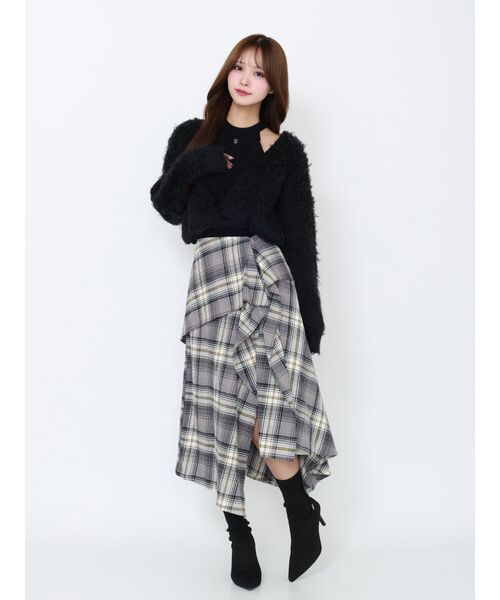 EATME(イートミー)の「カシュクールドッキングニットTOP(ニット/セーター・レディース・ブラウン/オフホワイト/ブラック・FREE)」の19枚目の写真