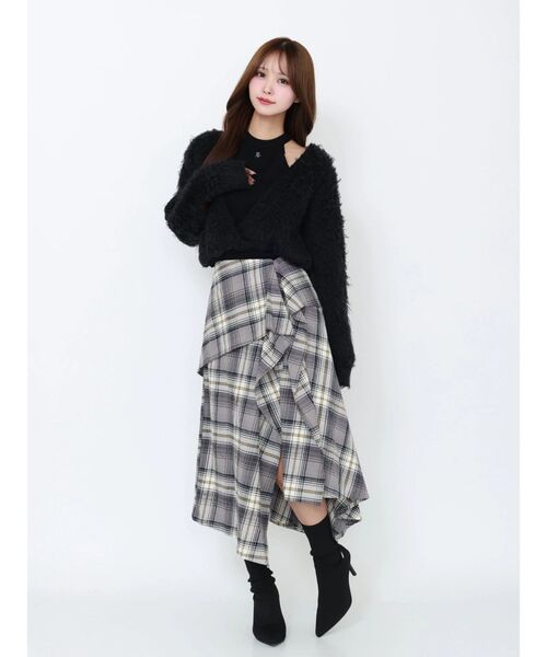 EATME(イートミー)の「カシュクールドッキングニットTOP(ニット/セーター・レディース・ブラウン/オフホワイト/ブラック・FREE)」の21枚目の写真